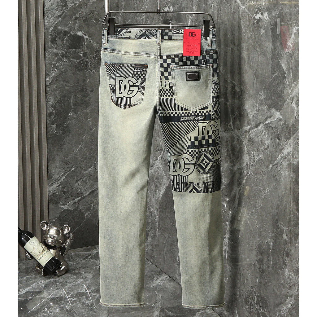 New Classic Printed Jeans for Men 1026062901