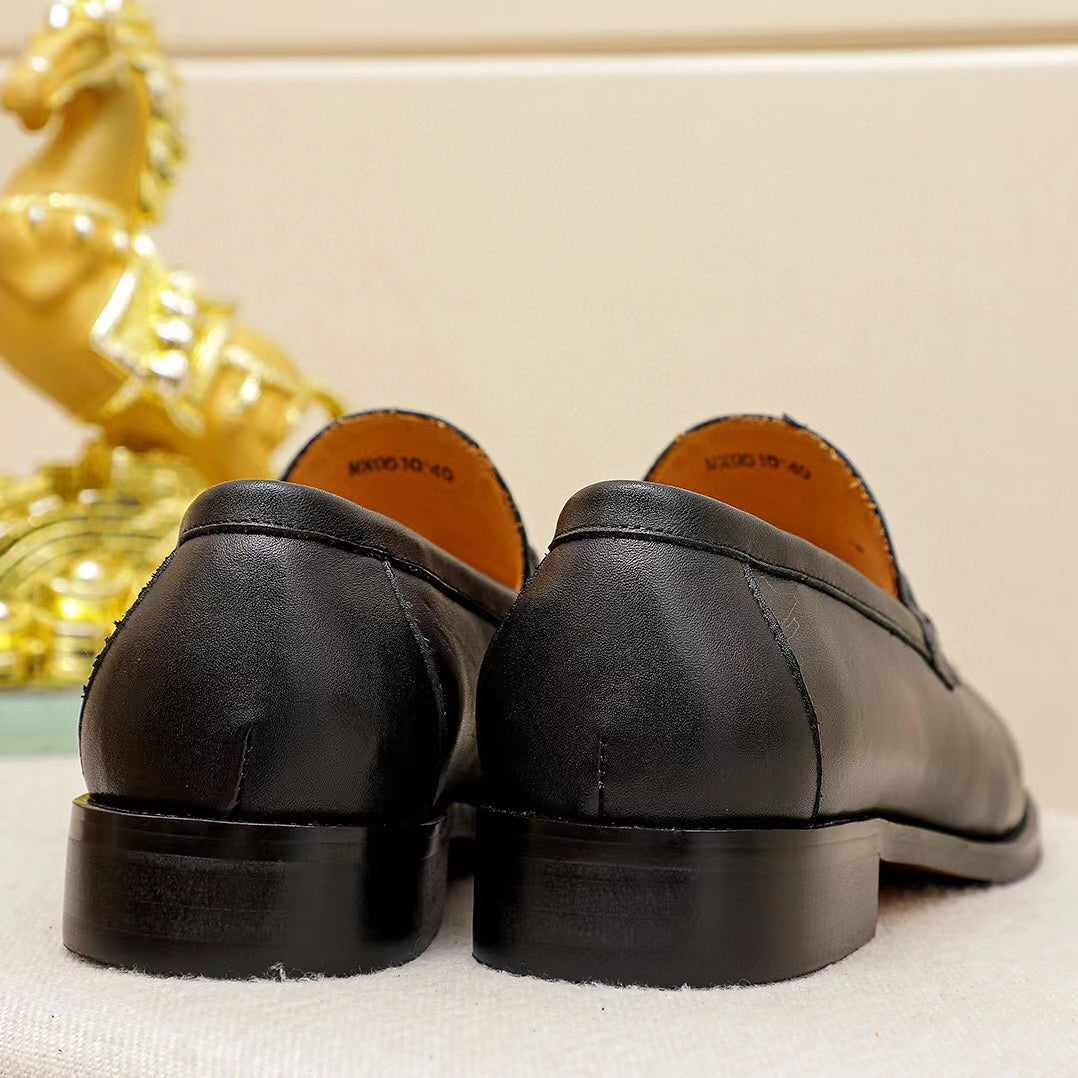 New trendy splicing formal dress slip on shoes