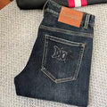 Men's straight through casual jeans 1025011613