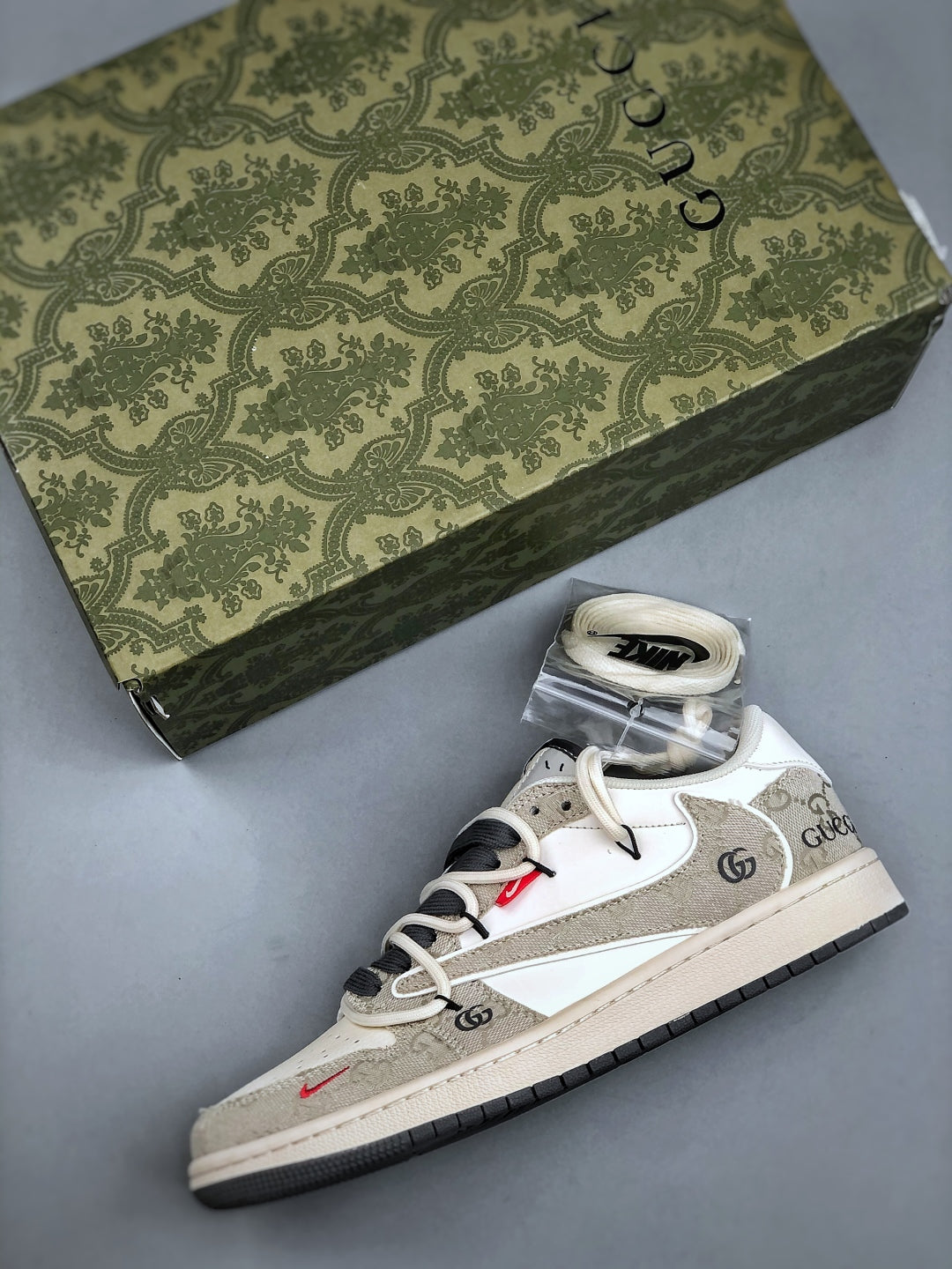 GUI Travis Scott x Fraent Design x Air 1 Low OG SP — "Grey Denim" — Low-Top Lifestyle Skate Shoes 26031306