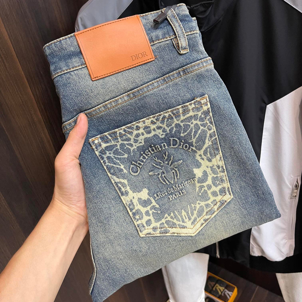 New men's autumn and winter elastic slim fit jeans 1024102207