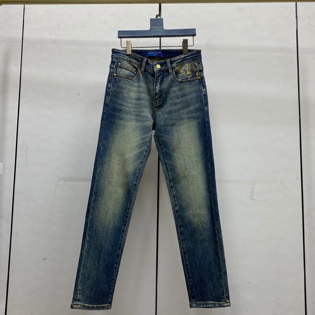 High-End Men’s Fitted Straight-Leg Jeans BS1026071503