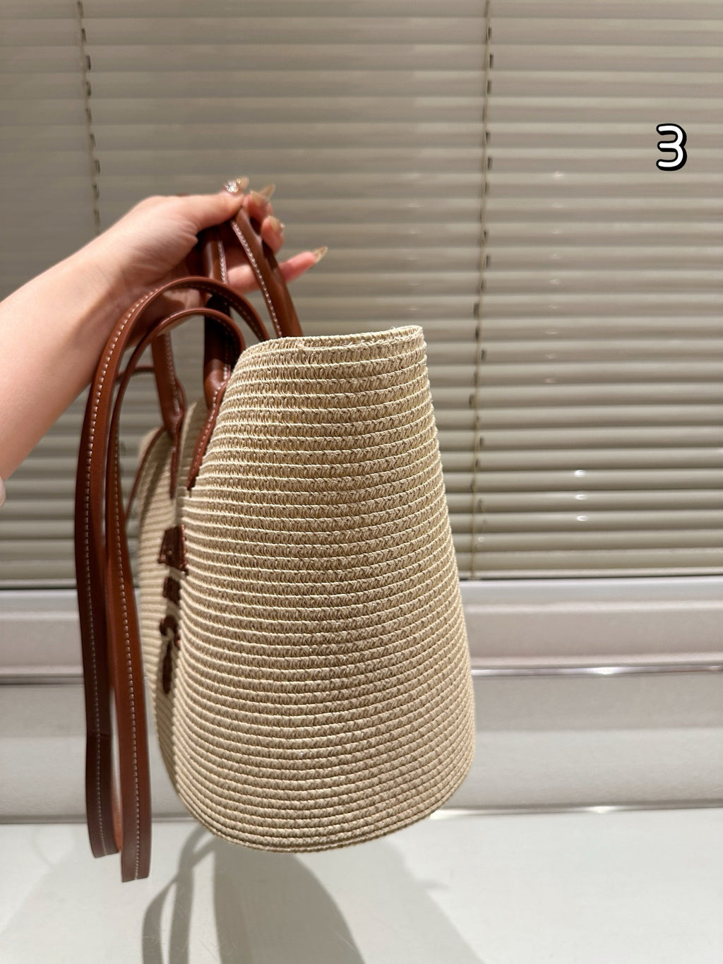 P Straw Tote 1825061810