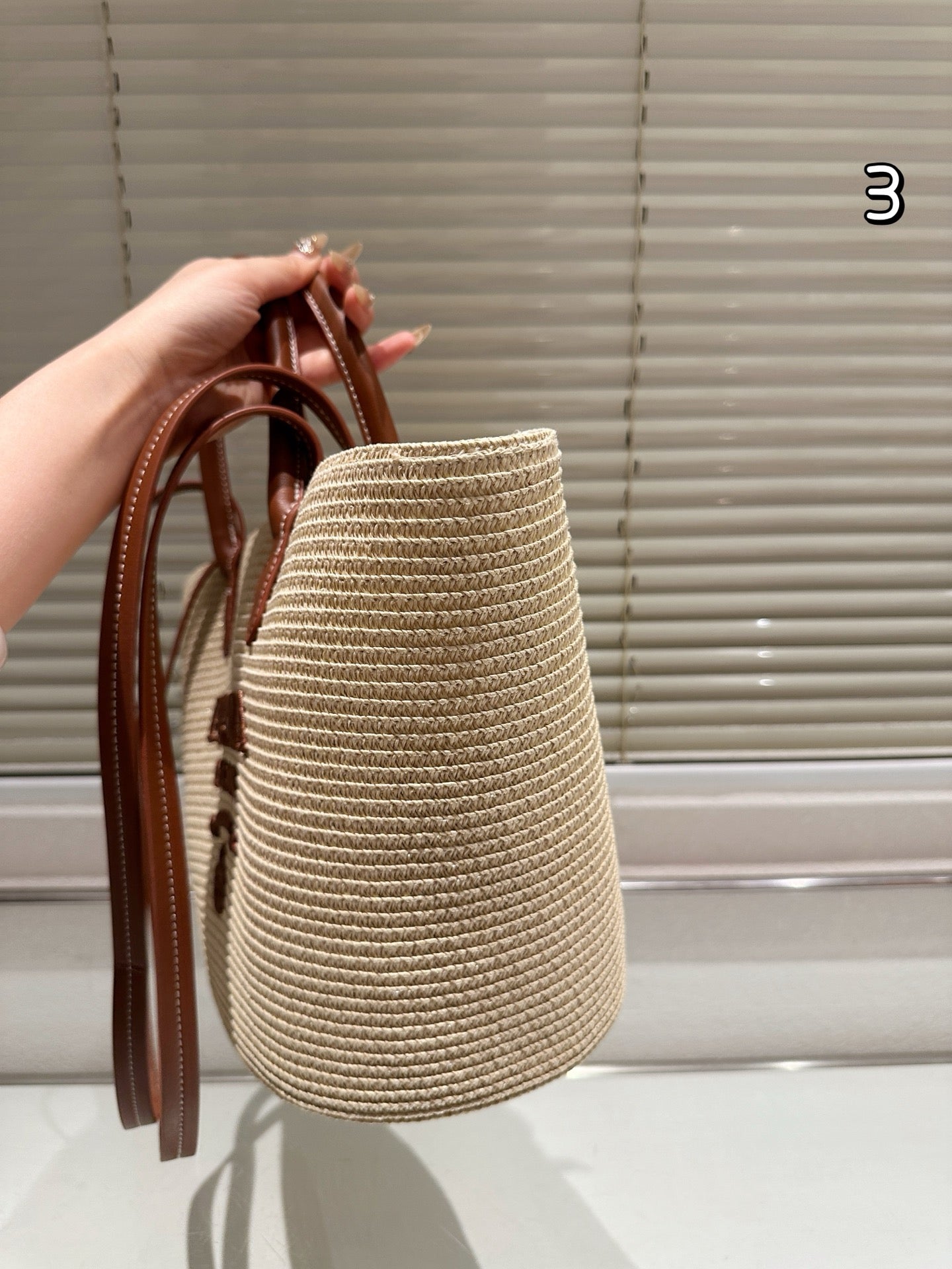 P Straw Tote 1825061810