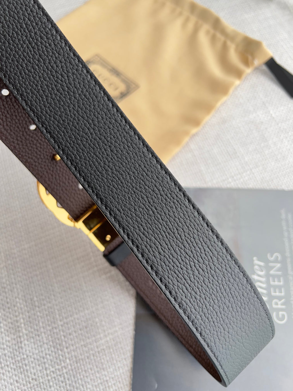 GUI Rotary buckle cowhide belt 26032704