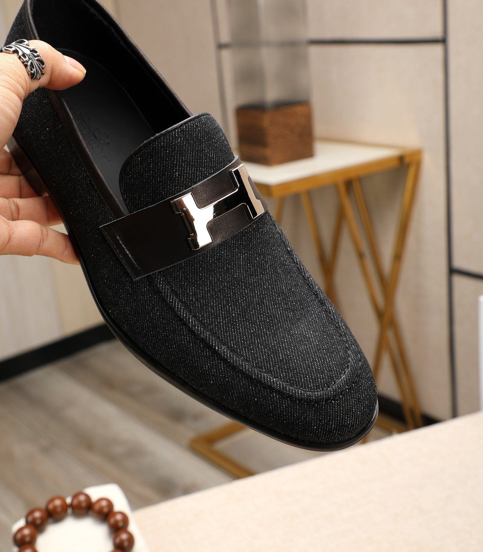 HM Top quality genuine leather loafers 26070804