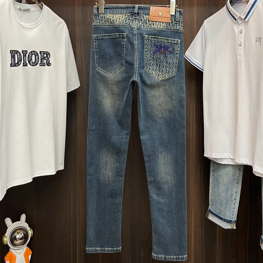 New men's autumn and winter elastic slim fit jeans 1024102208