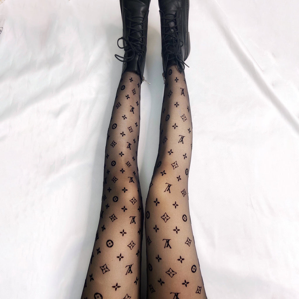 Sexy thin leggings and flocked stockings XC1823082501