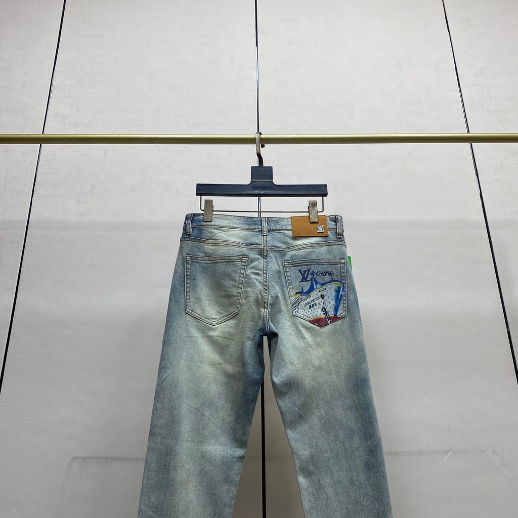 VV Men's Fashion Slim Fit Straight Leg Jeans 26031104