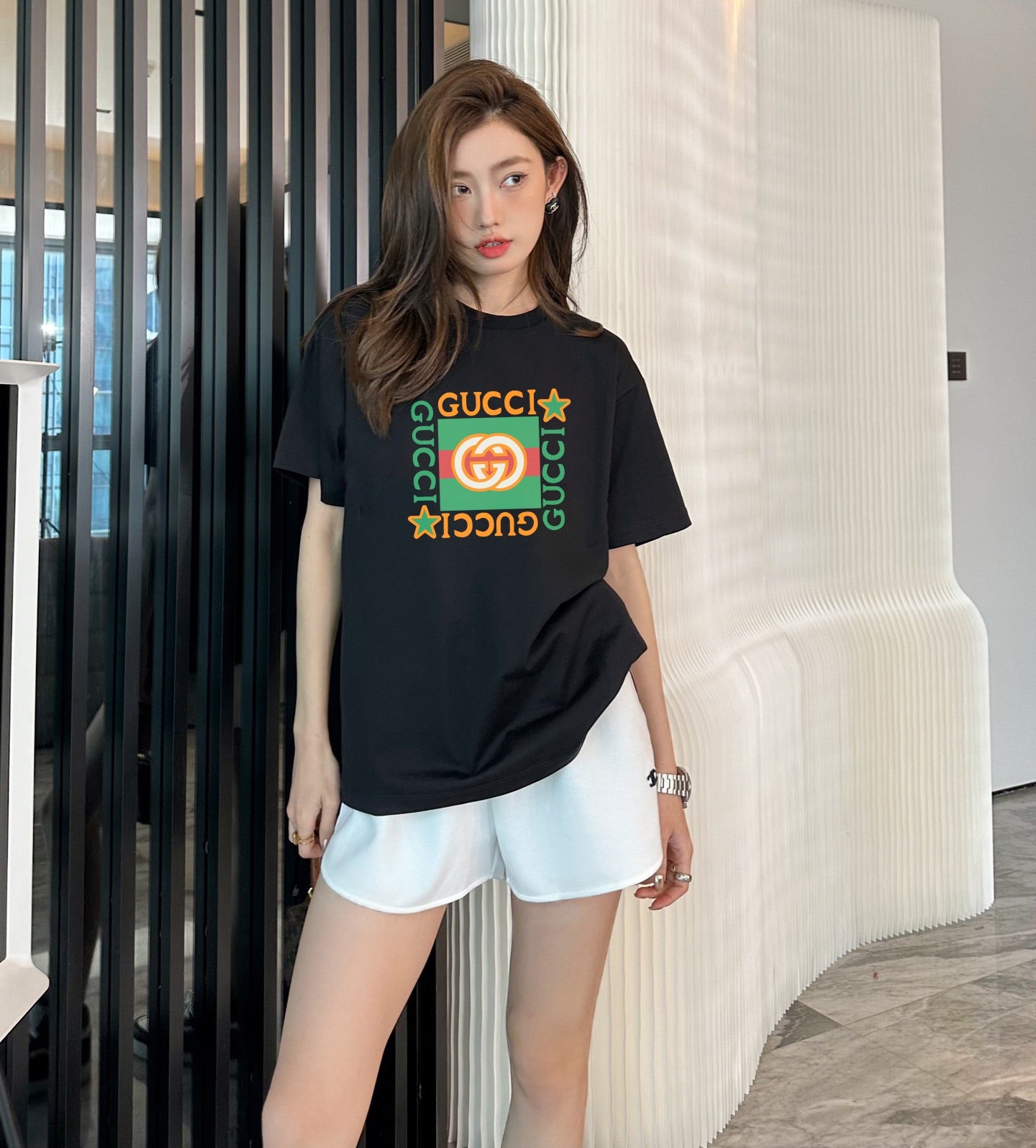 Gui New High-Density Knit Crew Neck T-Shirt 26051301
