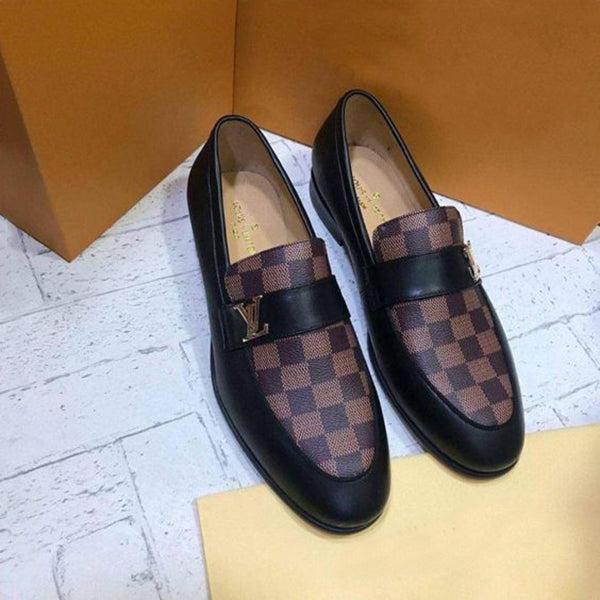 New Fashion Classic Dress Shoes Loafers Slip-On Shoes V Black