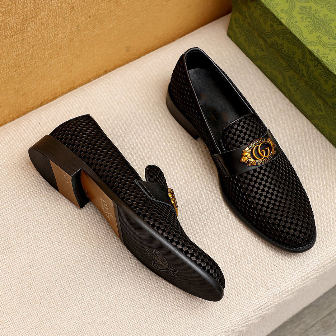 Men's Fashion Business Luxury G LOGO moccasins