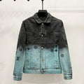 Gradient aurora blue denim jacket 1426012312