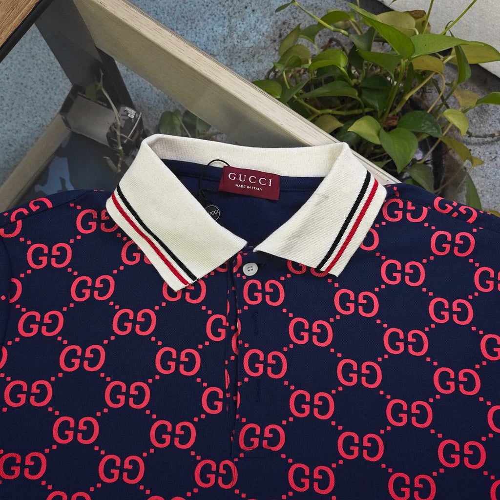 GUI New all-over monogram print business casual short-sleeved shirt 26032703