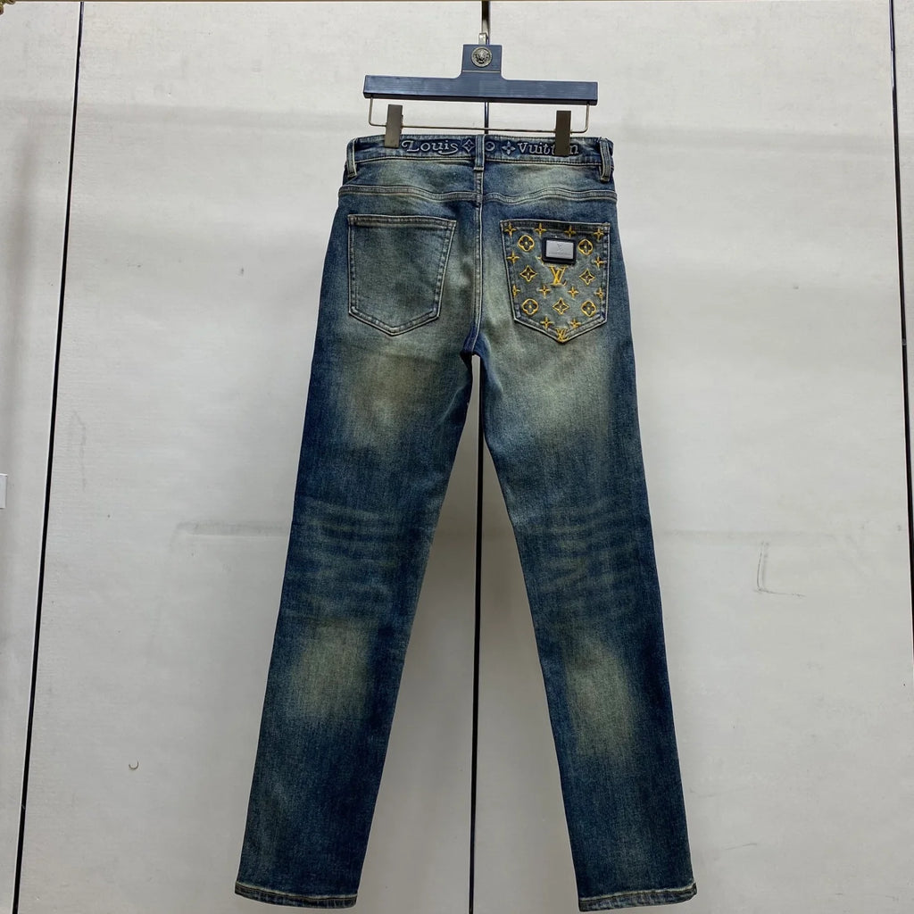 High-End Men’s Fitted Straight-Leg Jeans BS1026071503