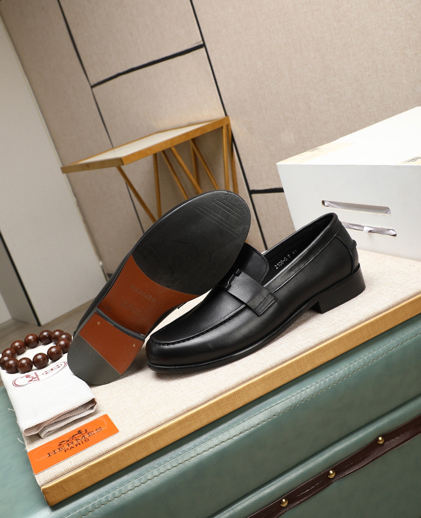 HM Men's fashionable casual leather shoes  26070813