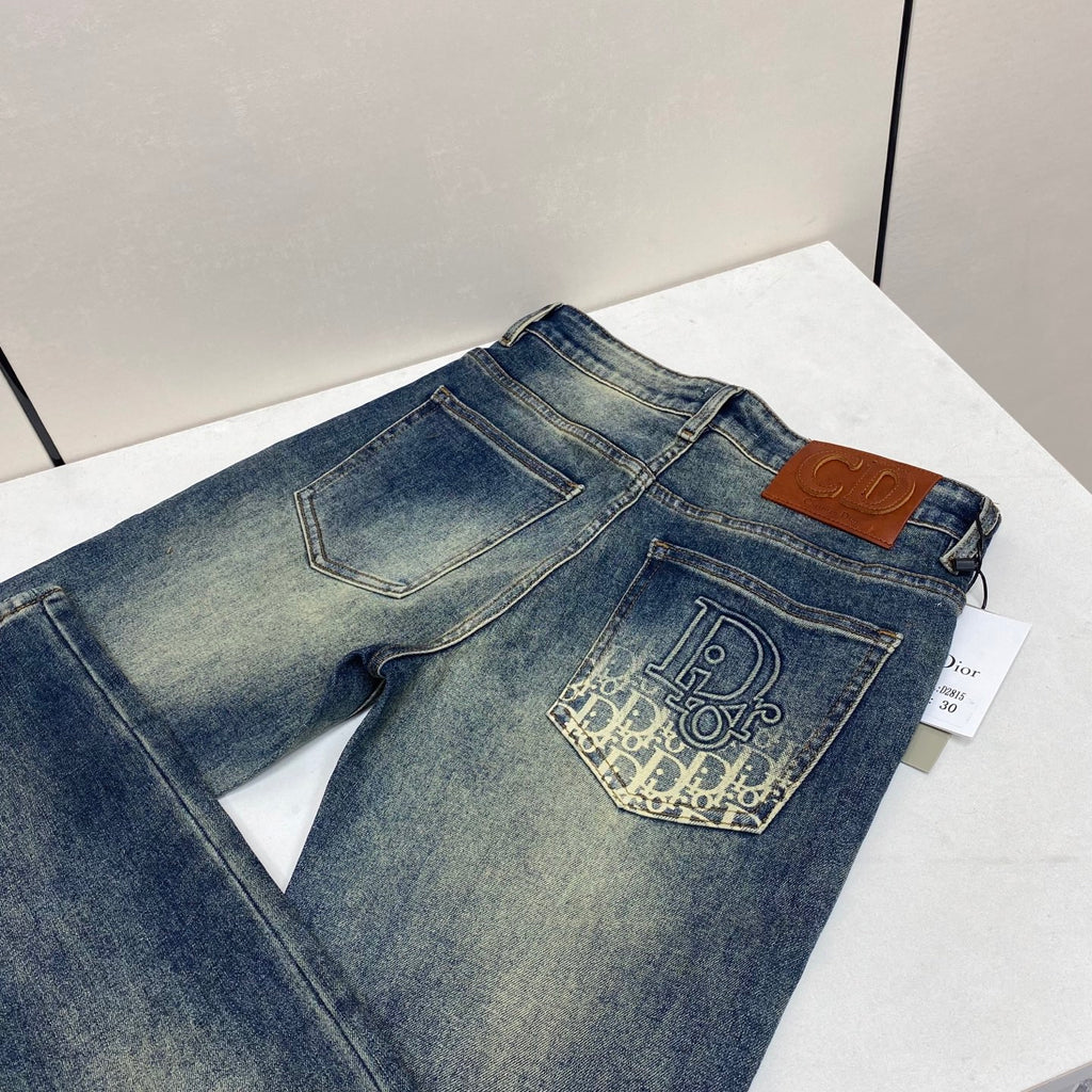 CD Men's fashionable slim-fit straight-leg jeans 25020202