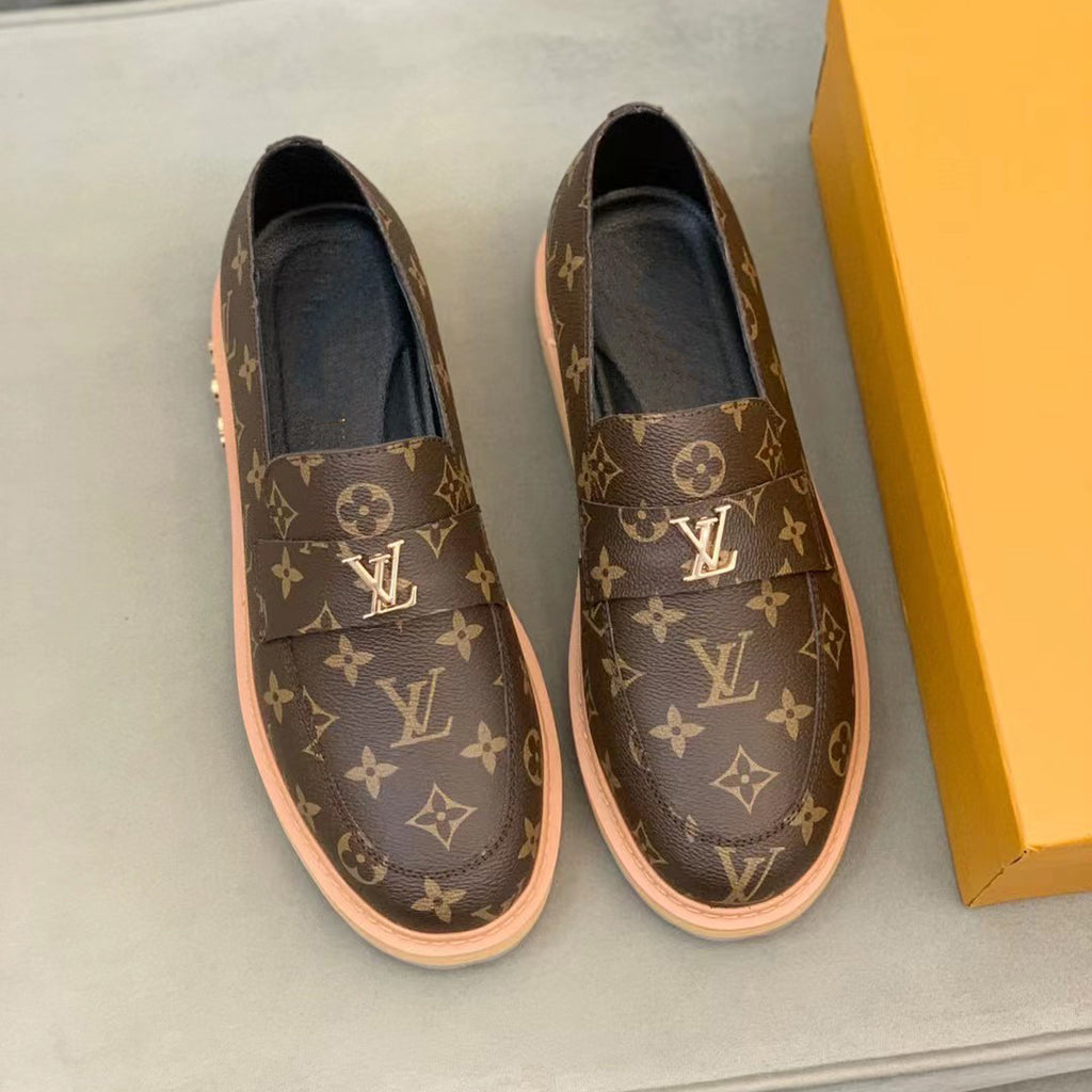 Brown Classic Pattern Casual Comfortable Men's Loafers