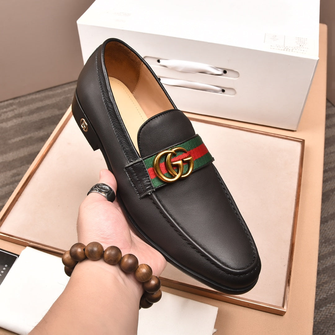 Gentleman Men's Shoes Leather Popular Classic Presbyterian Pattern Loafers G10