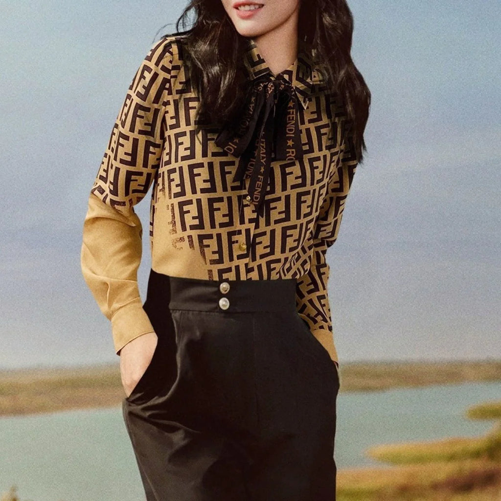 Vintage Print Blouse 1024031506
