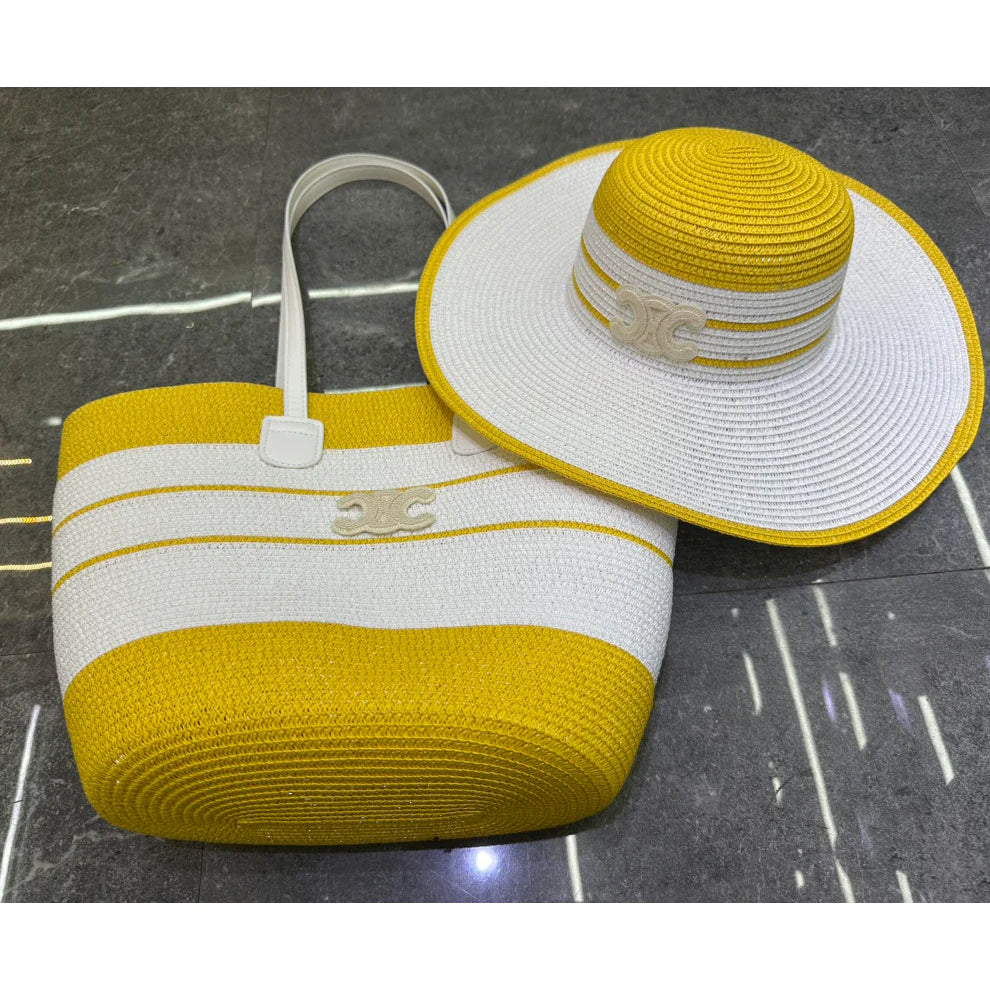 New Fashion Hundred Beach Hat and Bag Set 1025040115