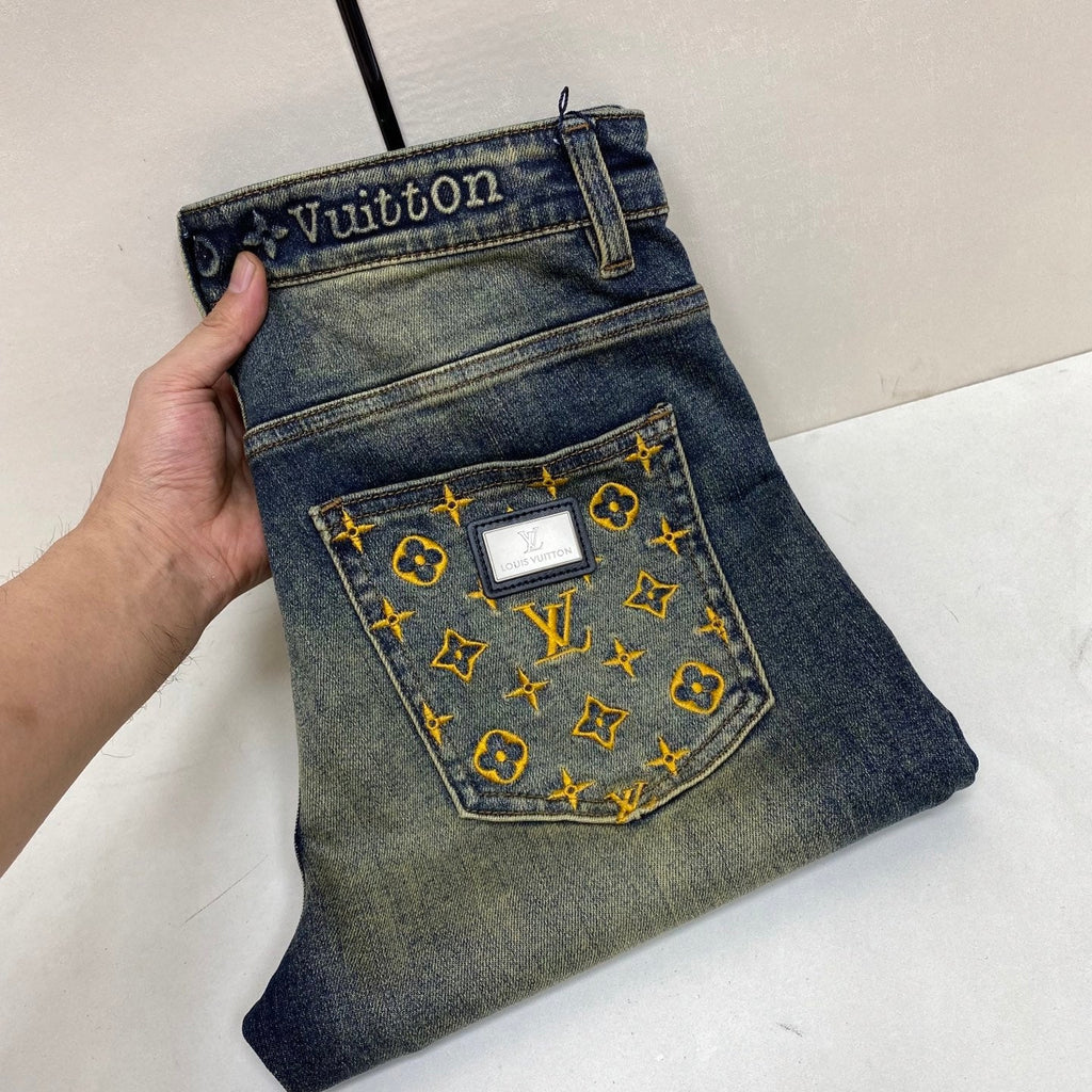 High-End Men’s Fitted Straight-Leg Jeans BS1026071503