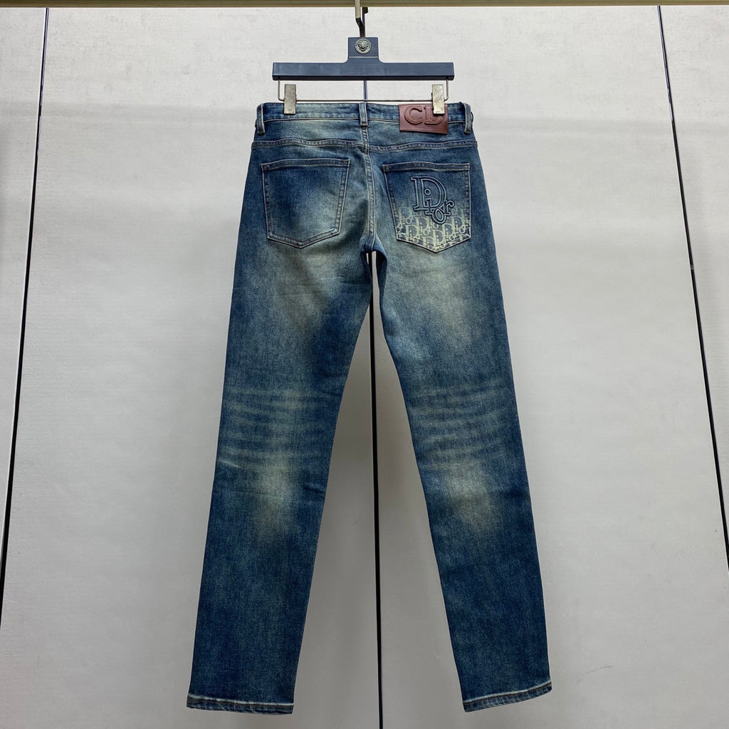 CD Men's fashionable slim-fit straight-leg jeans 25020202