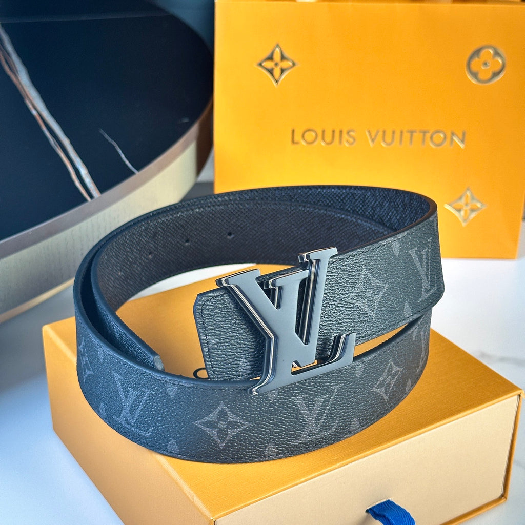 Luxury metal letter top-grain cowhide belt 26022404