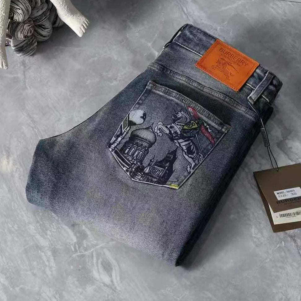 Men's Fashion Slim-Fit Straight-Leg Jeans 1026062905