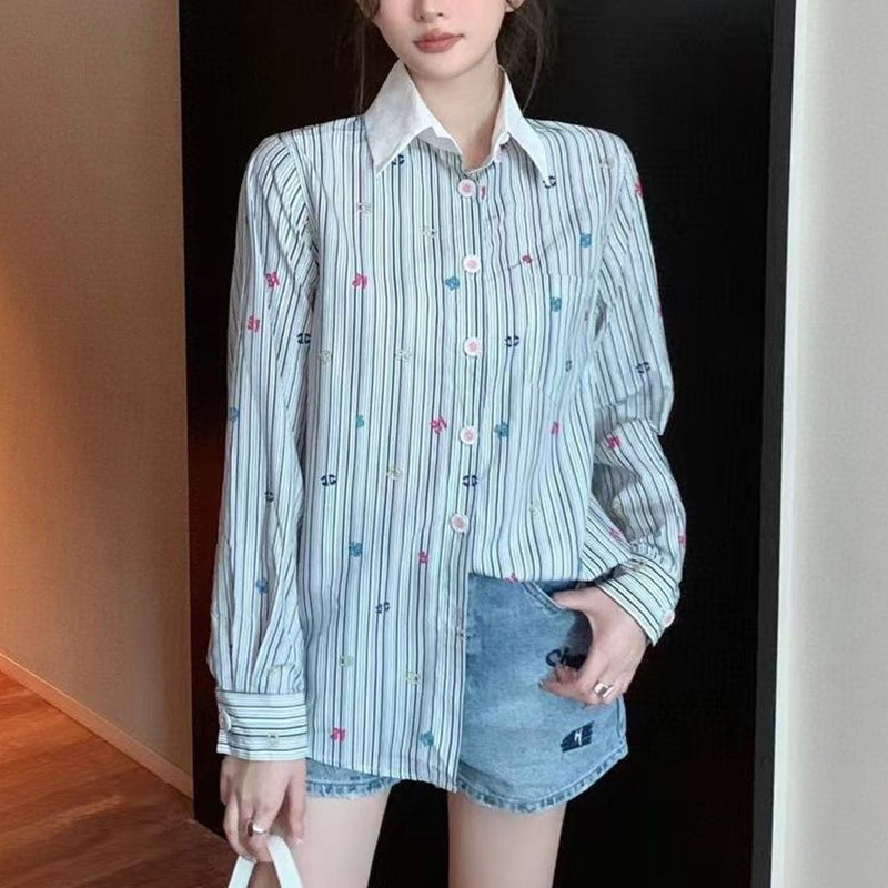 New C letter POLO collar print shirt PD1023081008