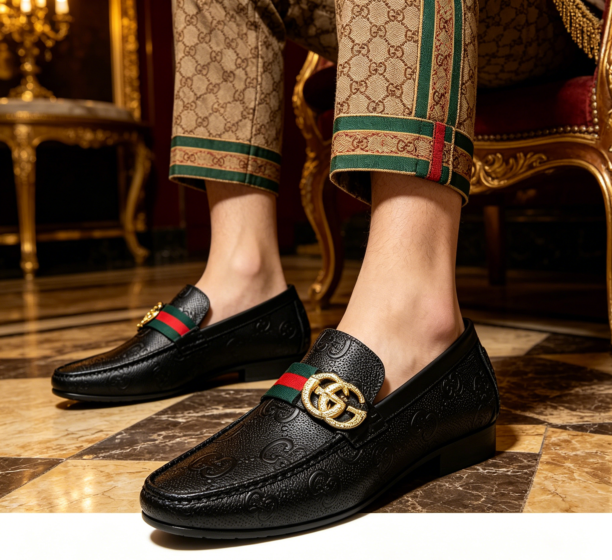 GUI Embossed upper of moccasins 26040301