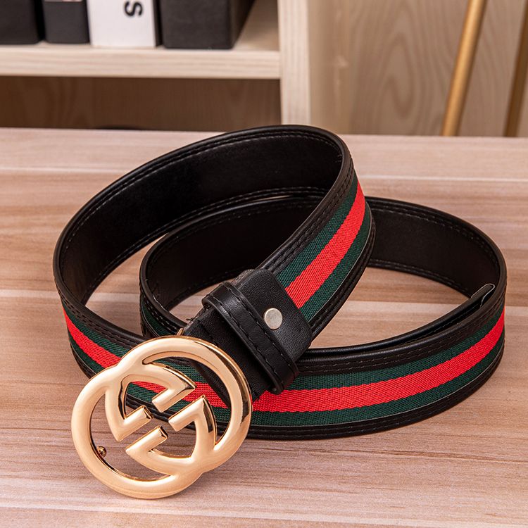 Men's Belt High-Grade Letter Leather Business Belt All-Match Casual p02070701