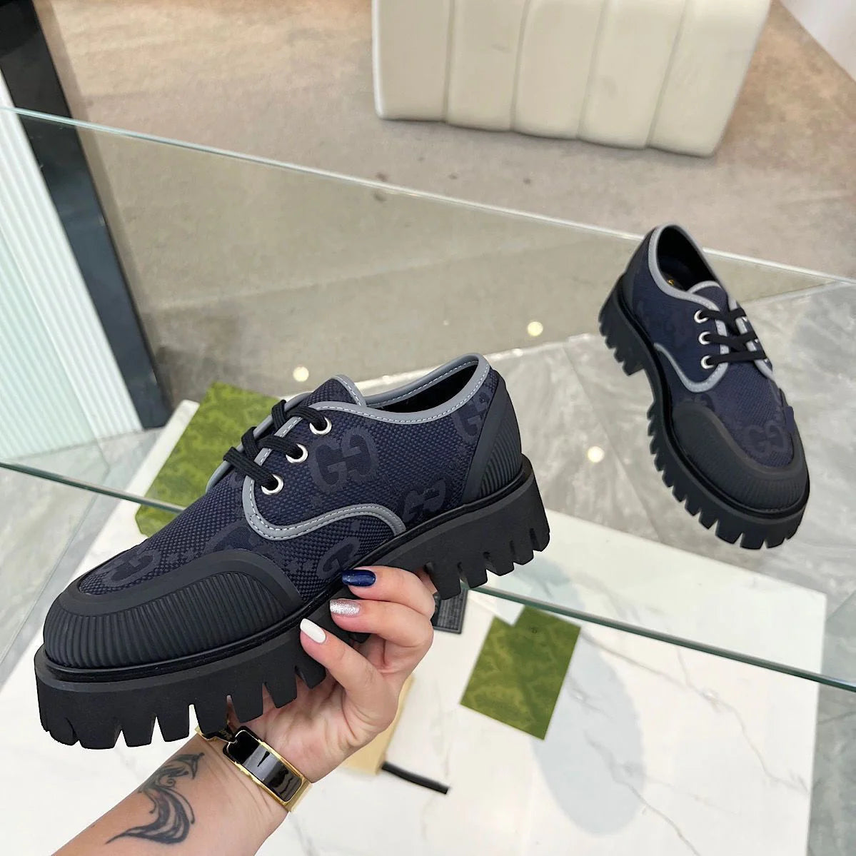 New Style Spliced Canvas Breathable Thick-soled Men's Shoes Casual Sneakers 1024030620