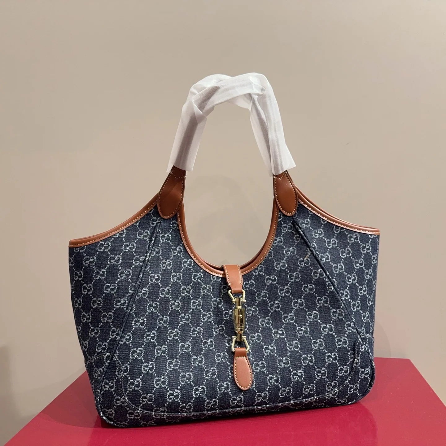 Color-blocked stylish tote bag 1426020316