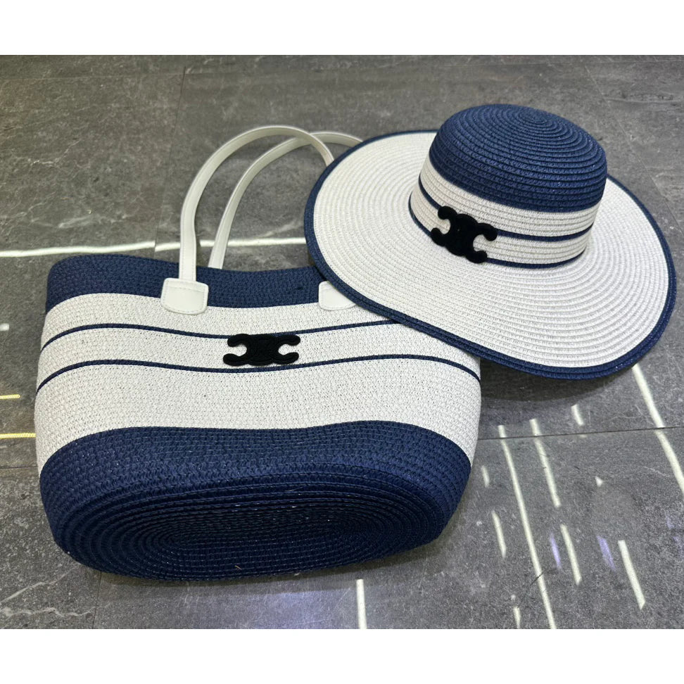 New Fashion Hundred Beach Hat and Bag Set 1025040115