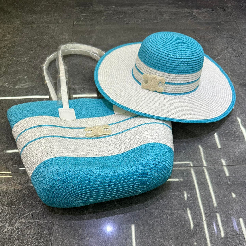 New Fashion Hundred Beach Hat and Bag Set 1025040115