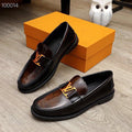 New Stylish Hot Sale Leather V Logo Men's Loafers