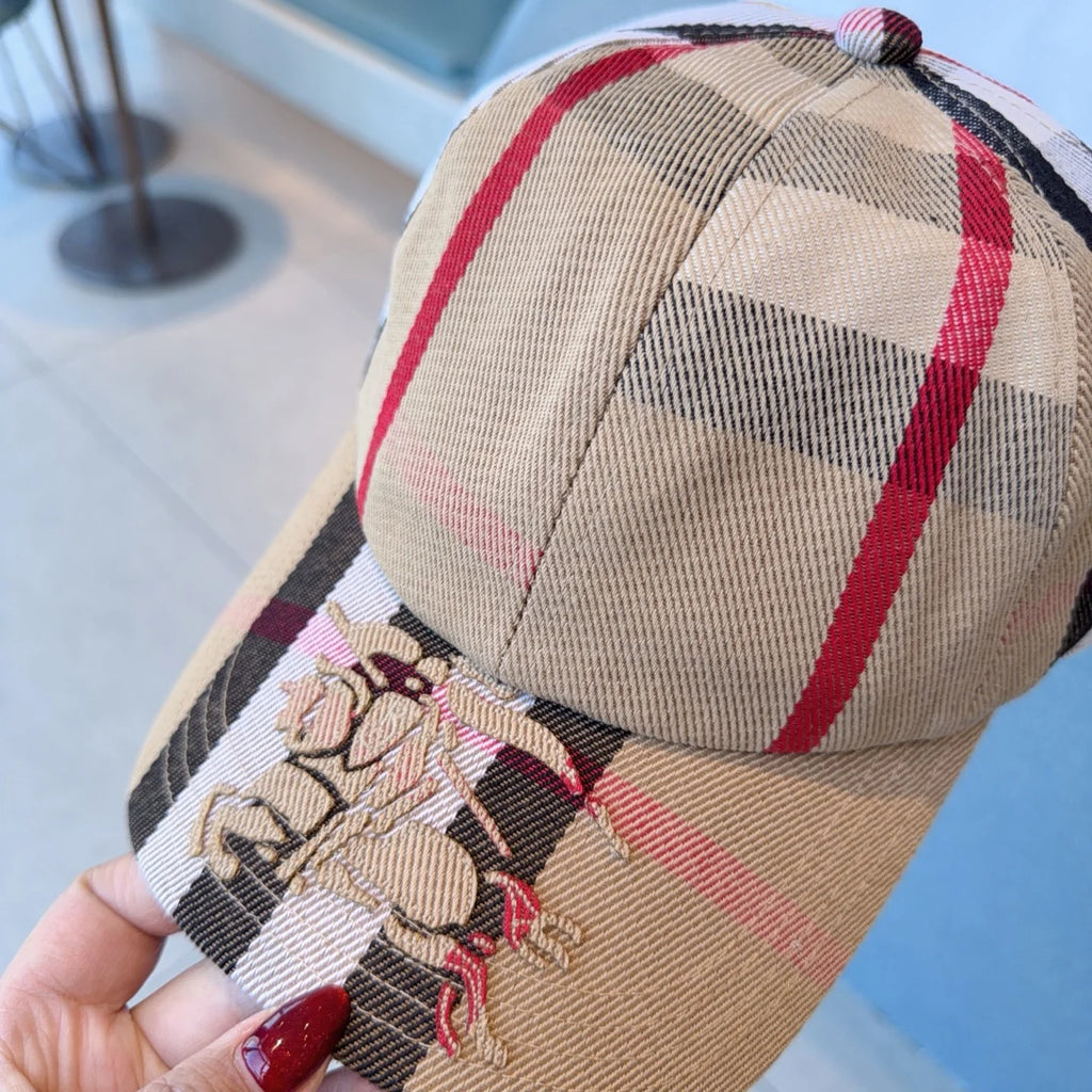 New spring collection checkered baseball cap 1426012803
