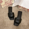 New Sandals Fashion Square Toe Beach One-word Sandals 1024040206