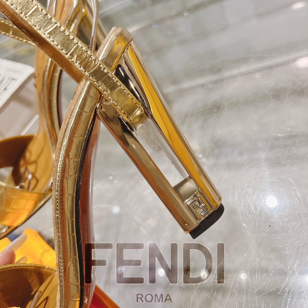 New Fashionable Thick Heel Fish Mouth Strip Sandals 1024022101