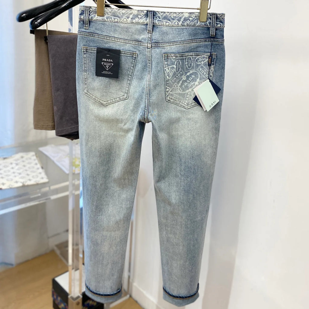 Washed Casual Jeans 1026070114