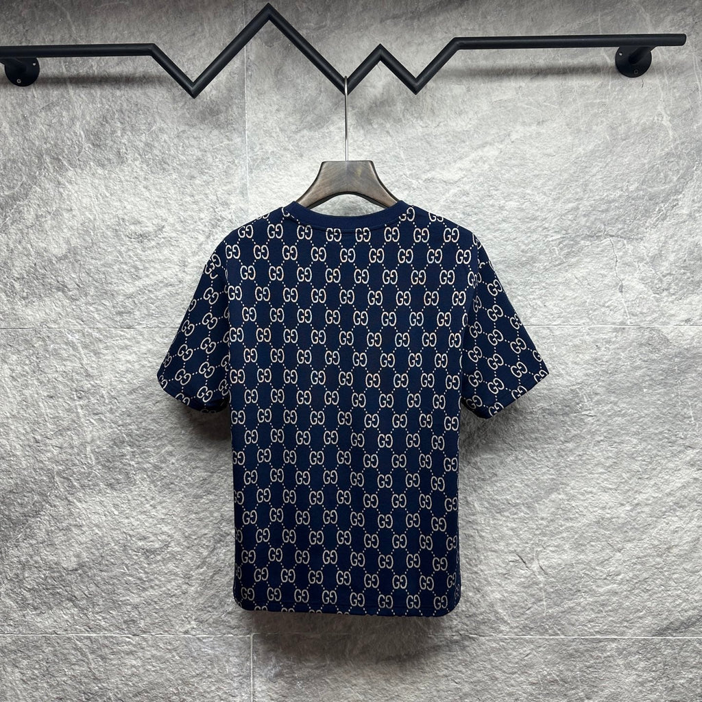 Knitted cotton couple short-sleeved T-shirts 1426013017