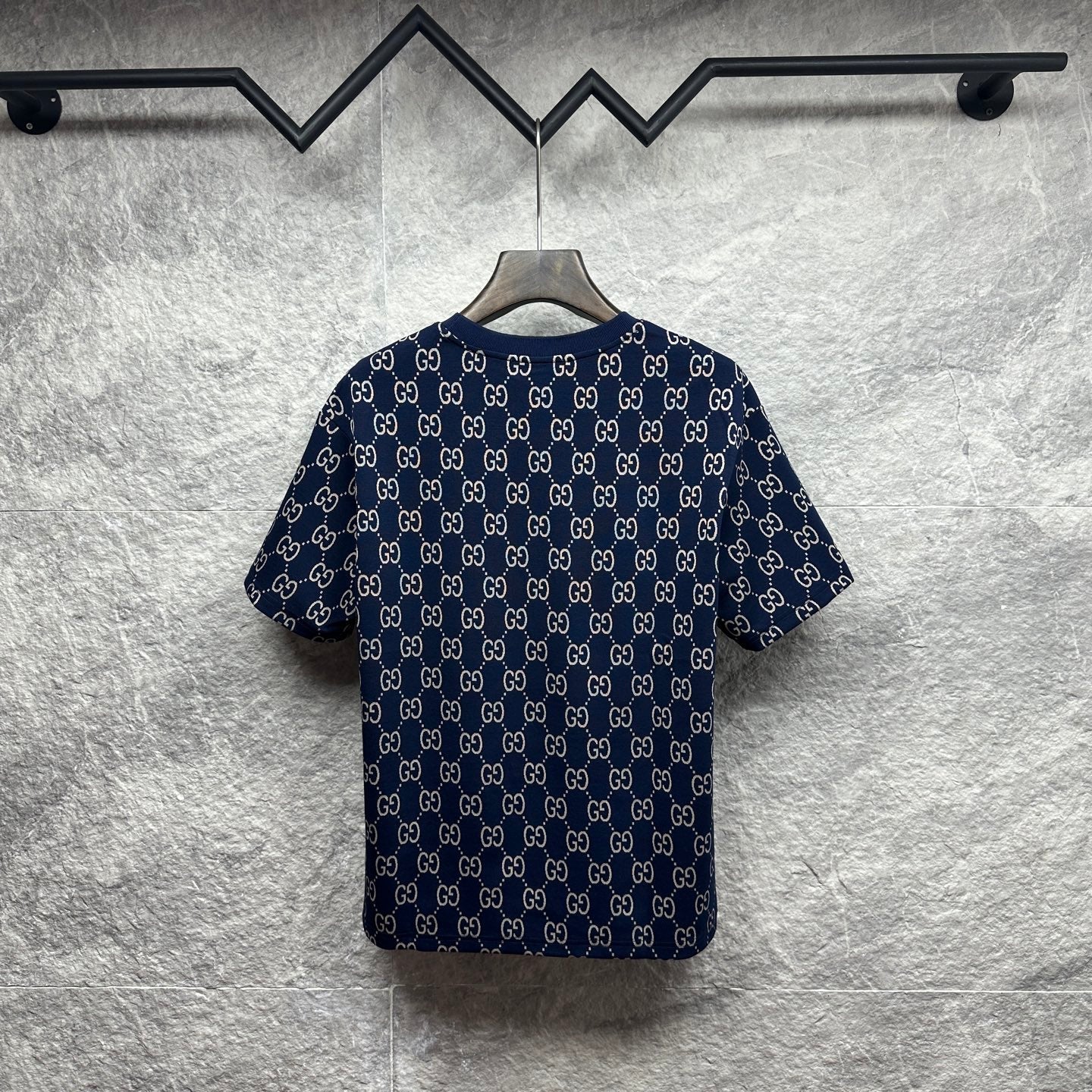 Knitted cotton couple short-sleeved T-shirts 1426013017