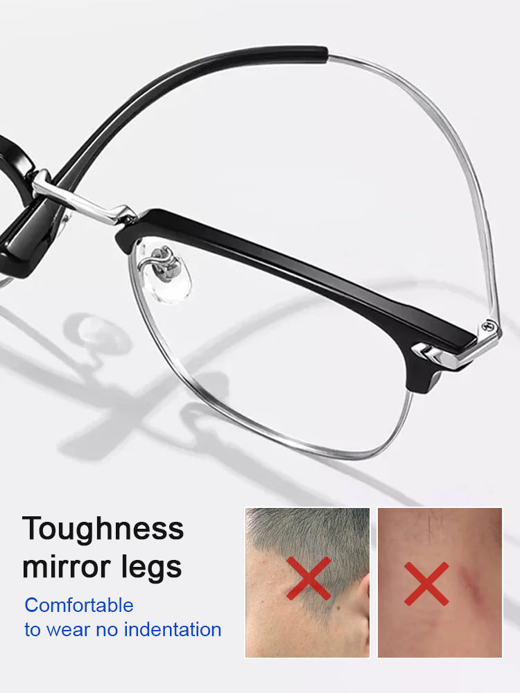 🔥【100-700° Intelligent Focusing】Auto-focus blue light blocking reading glasses.