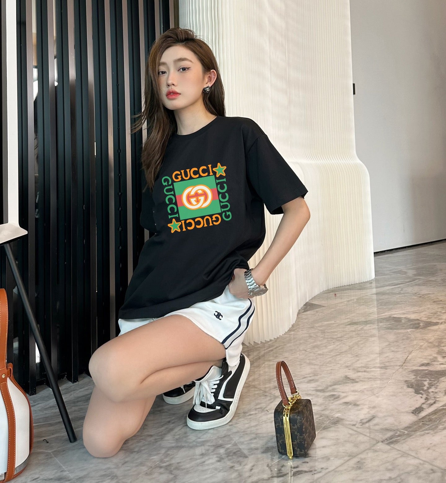 Gui New High-Density Knit Crew Neck T-Shirt 26051301