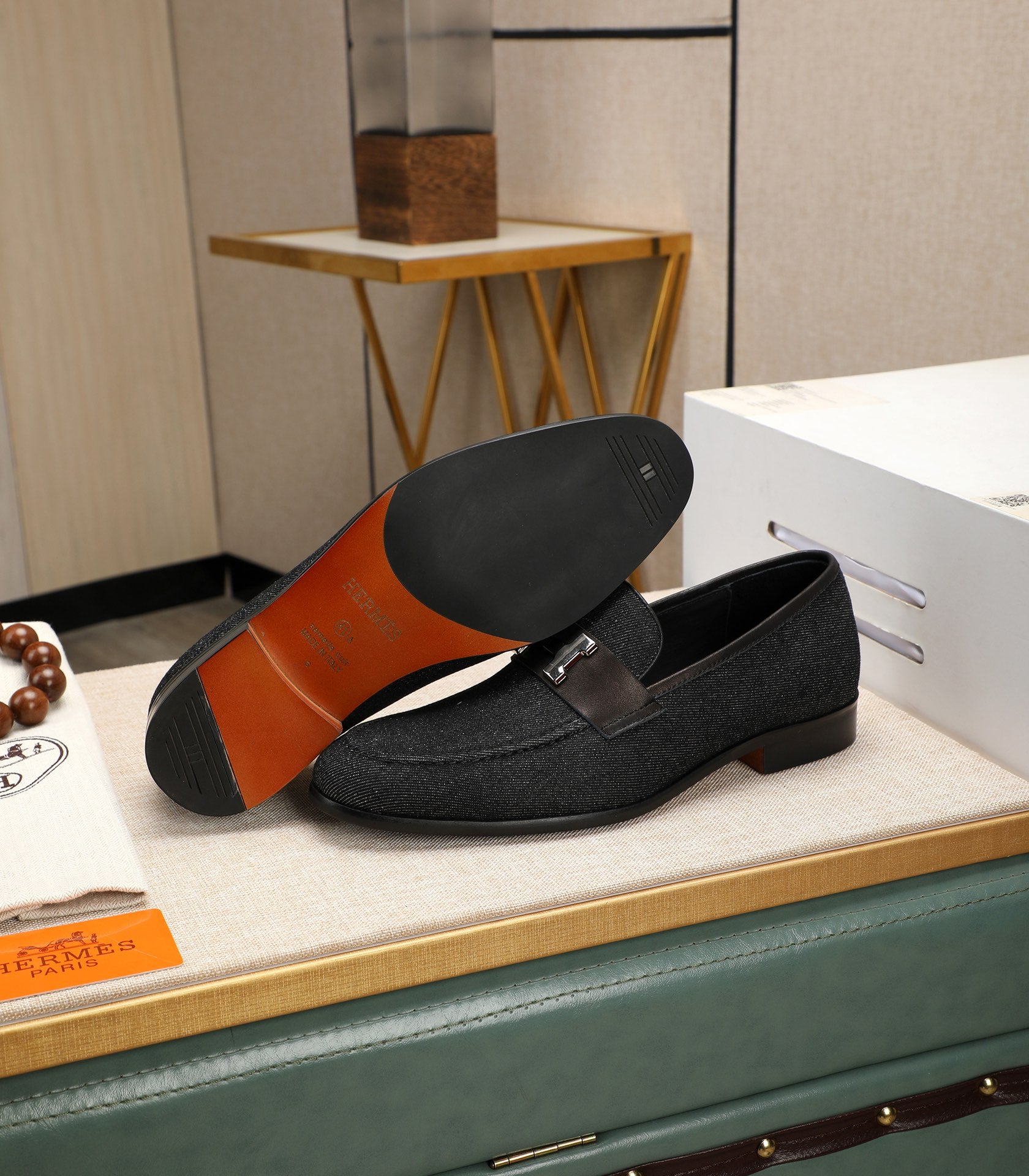 HM Top quality genuine leather loafers 26070804