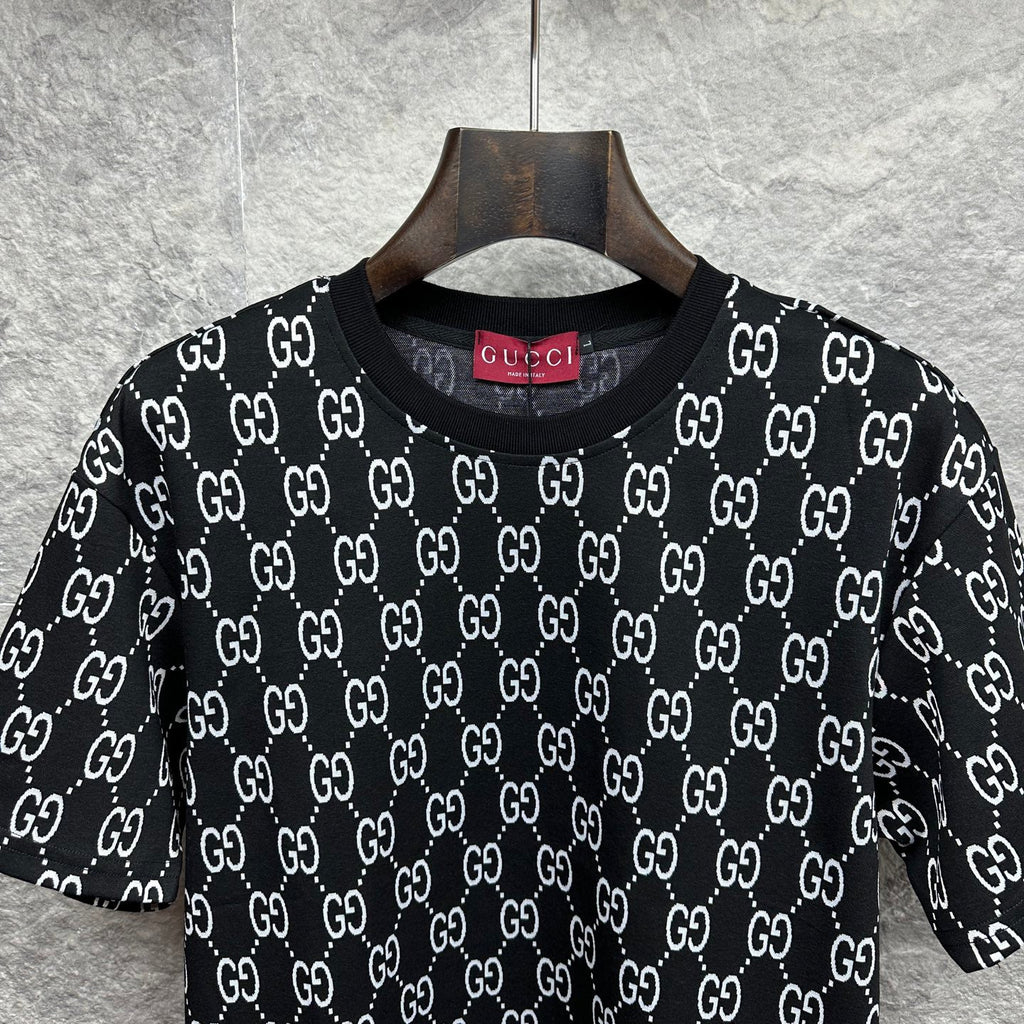 Knitted cotton couple short-sleeved T-shirts 1426013017