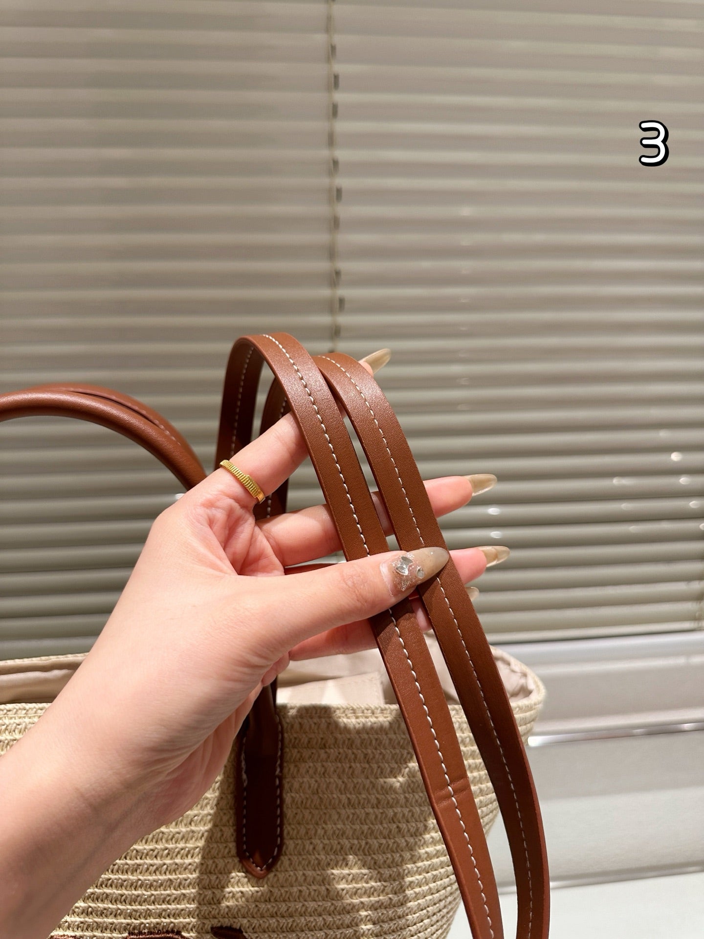 P Straw Tote 1825061810
