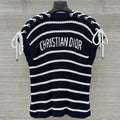 Slant Shoulder Striped Knit Top 1025070309