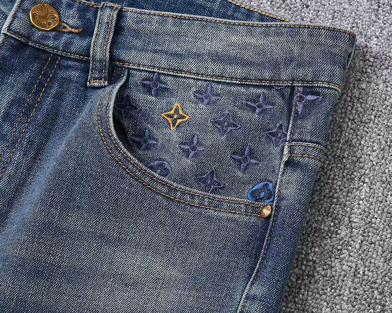 VV Men's classic printed denim jeans 26020415
